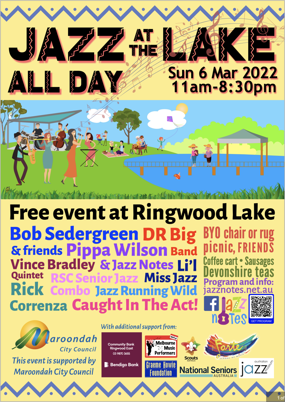 Day of Jazz at Ringwood Lake, March 6 2022 Australian Jazz Museum